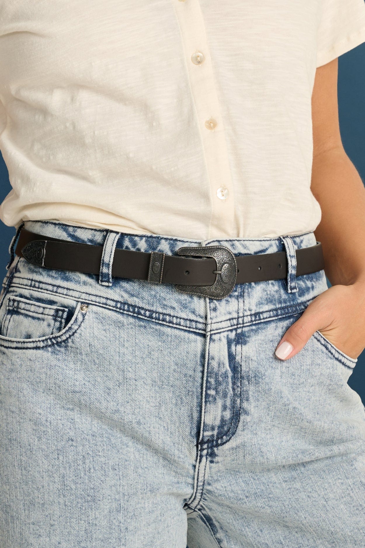 POM Amsterdam Belts CEINTURE - Billie Leather Black