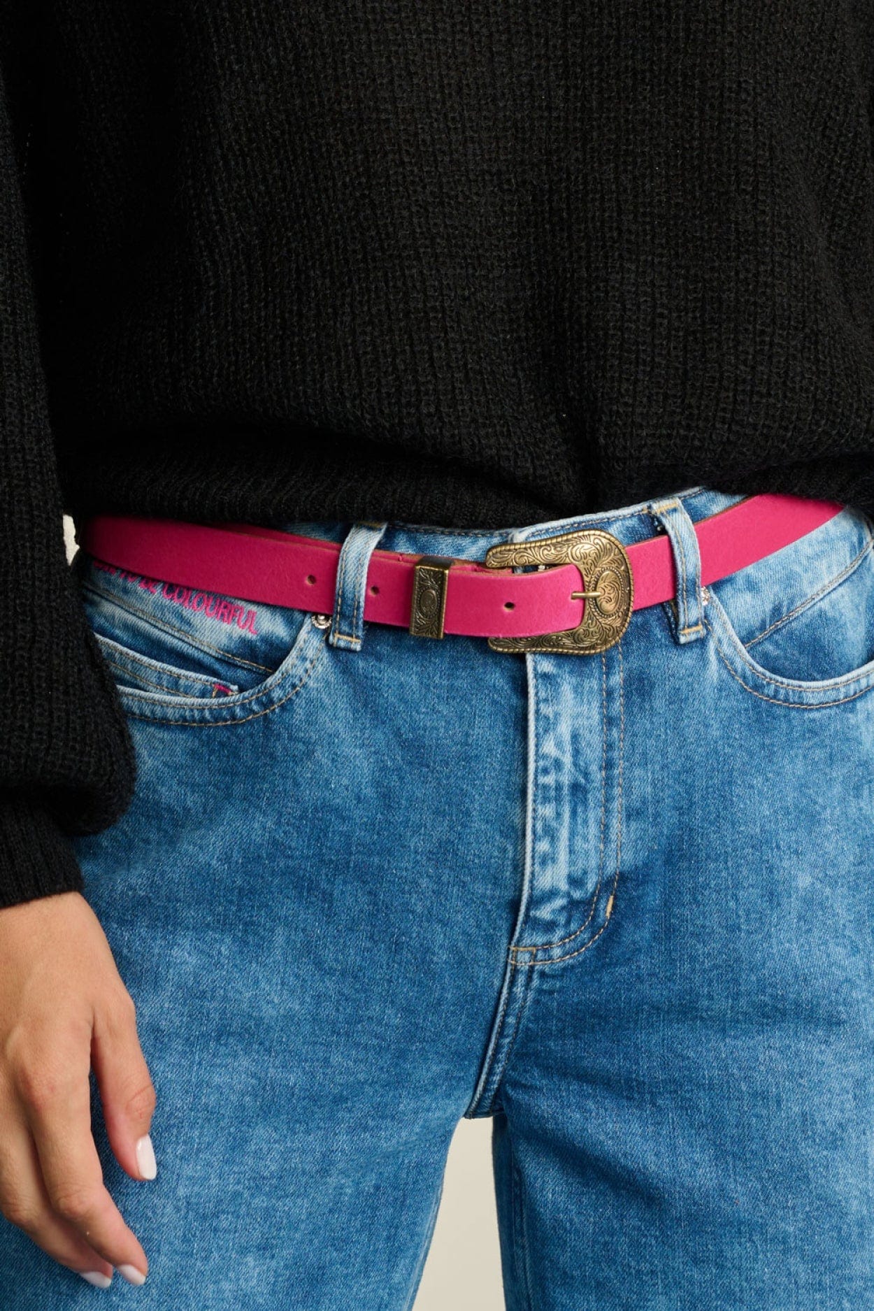 POM Amsterdam Belts CEINTURE - Billie Leather Fuchia