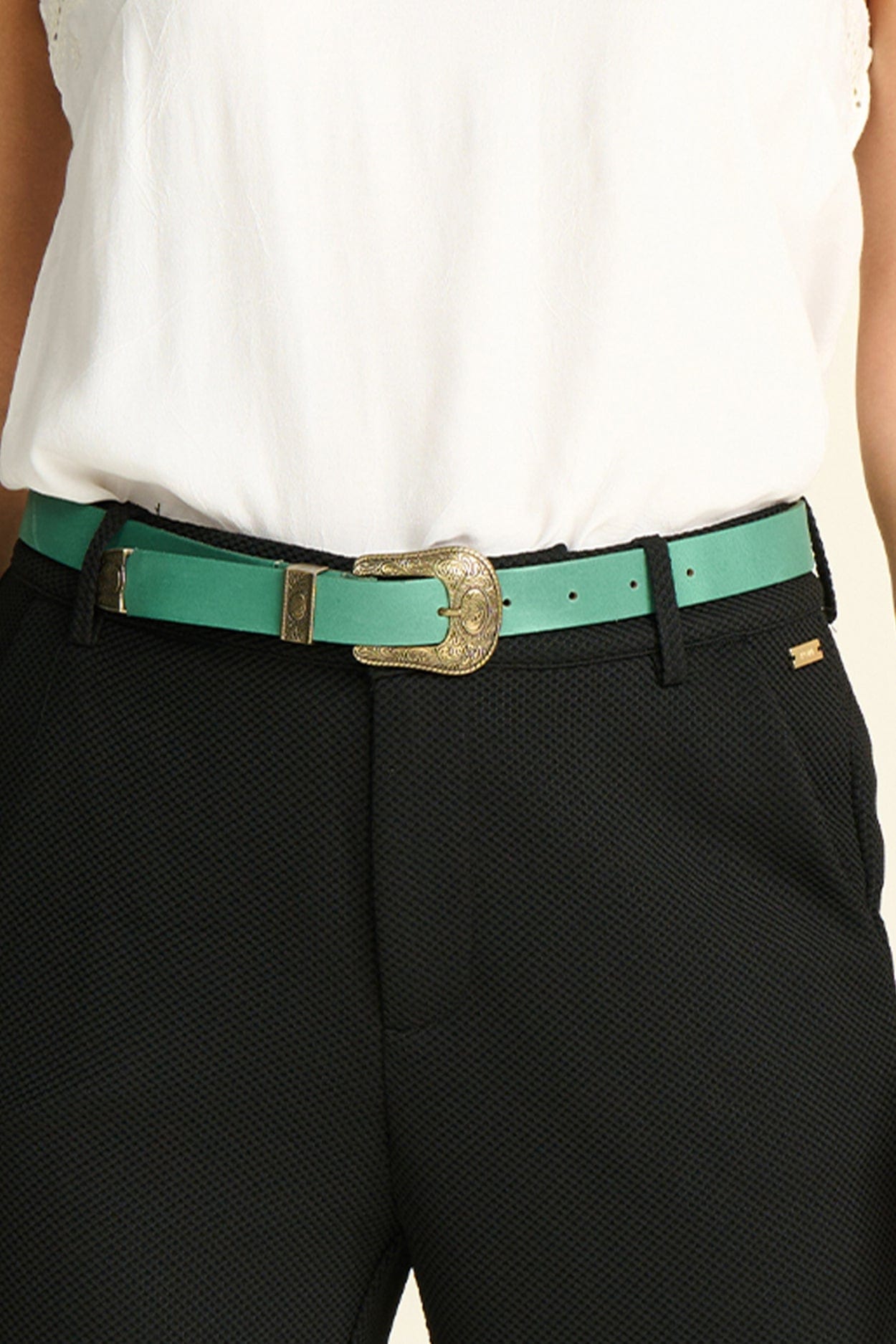 POM Amsterdam Belts CEINTURE - Billie Leather Green