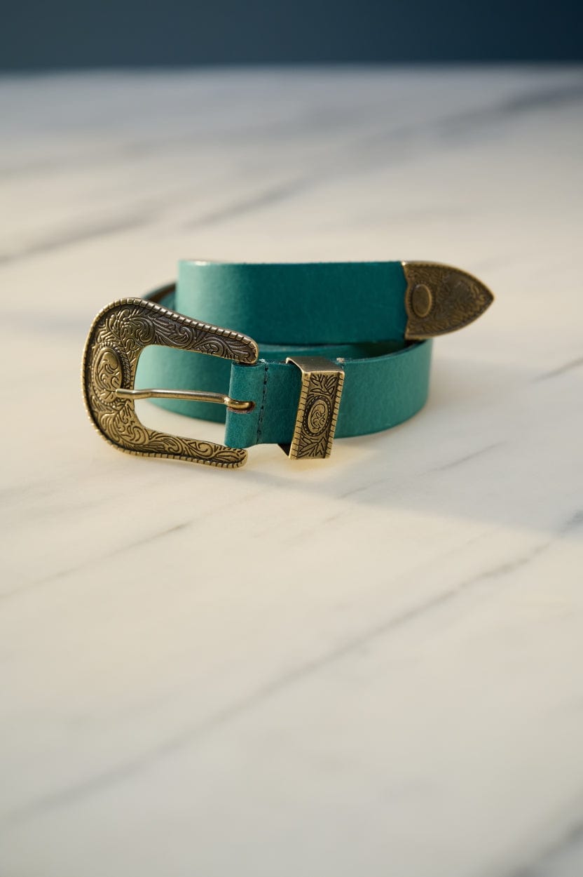 POM Amsterdam Belts Green / 75 CEINTURE - Billie Leather Green