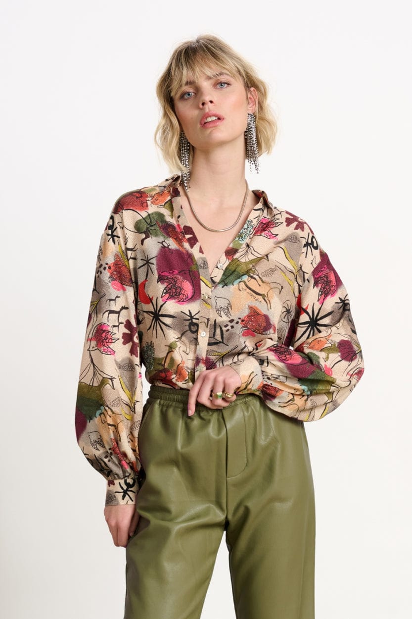 POM Amsterdam Blouses Beige / 34 BLOUSE - Fantastique Sand