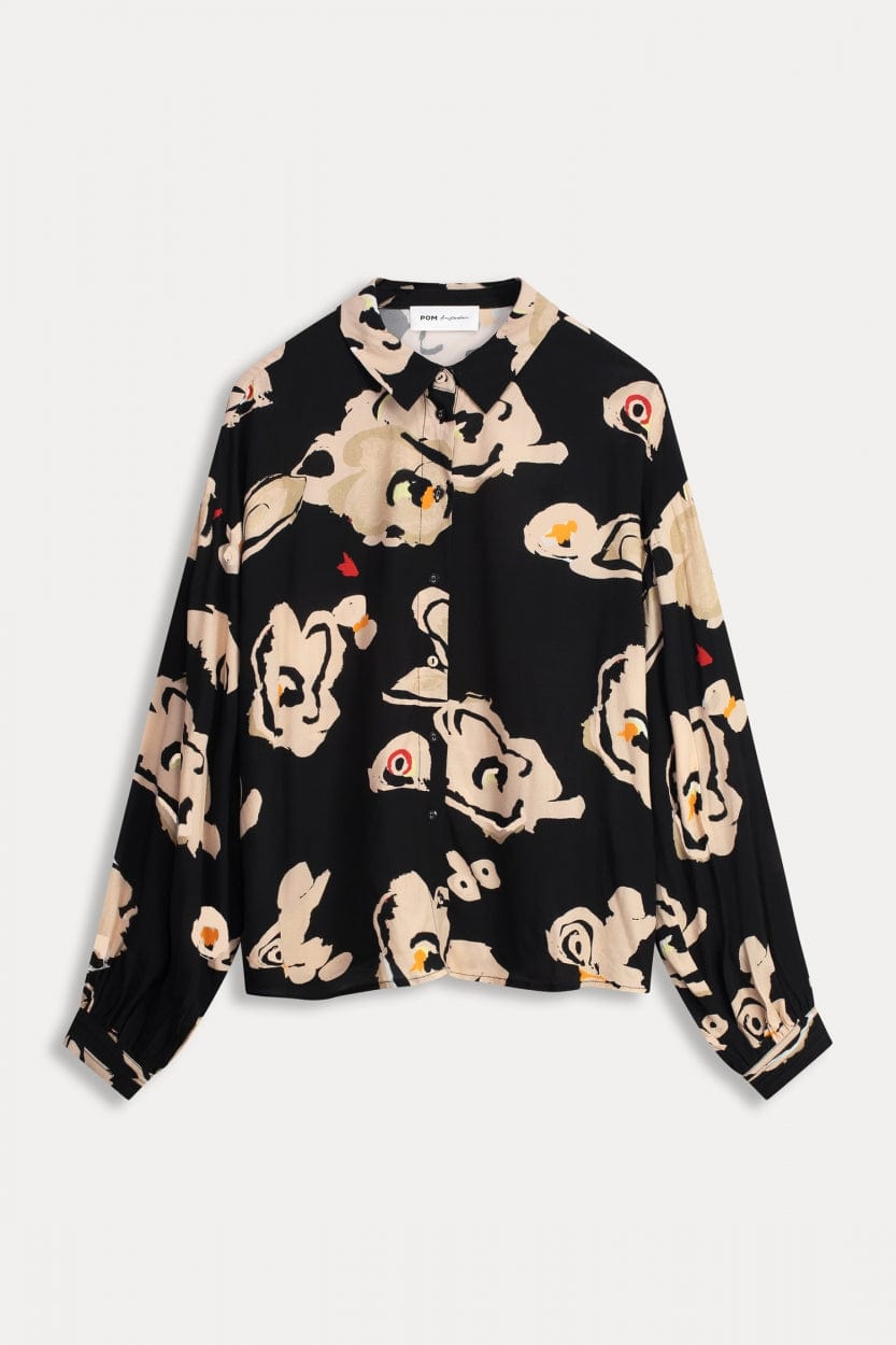 POM Amsterdam Blouses BLOUSE - Flower Glory Black