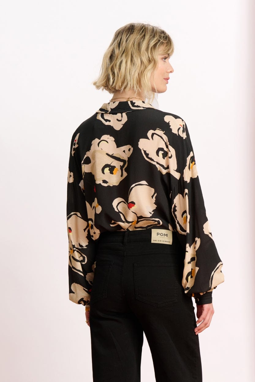 POM Amsterdam Blouses BLOUSE - Flower Glory Black