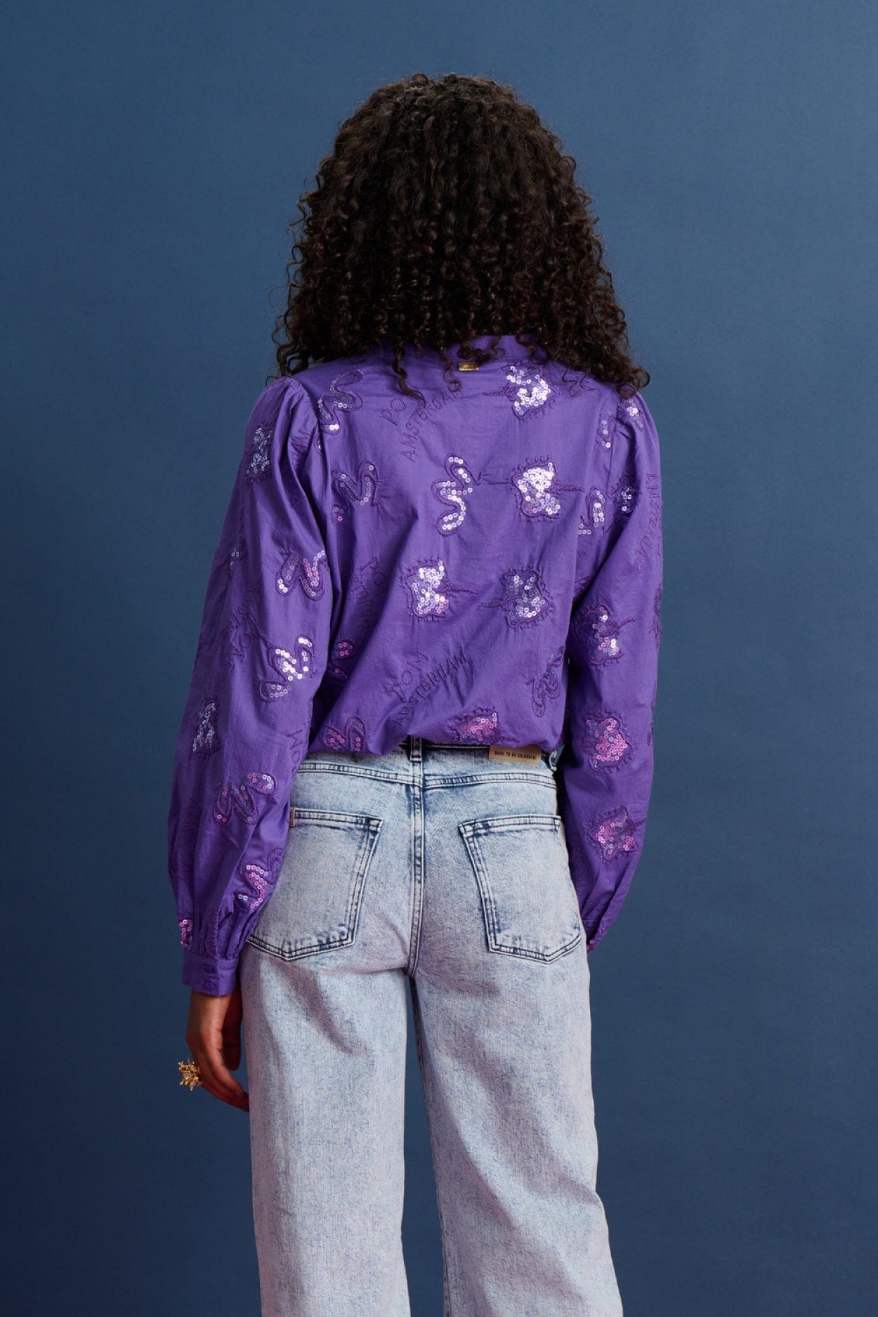 POM Amsterdam Blouses BLOUSE - French Violet Shine
