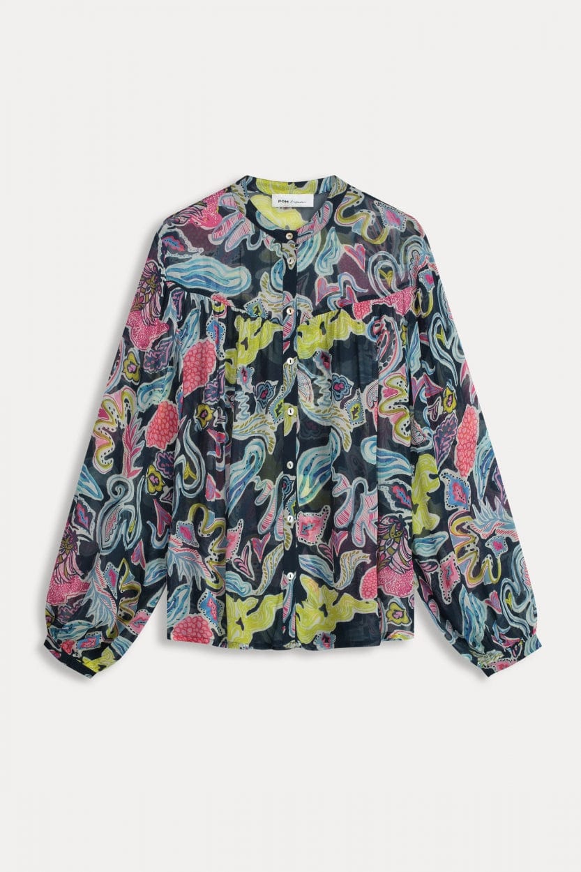 POM Amsterdam Blouses BLOUSE - Full Glow Deep Blue