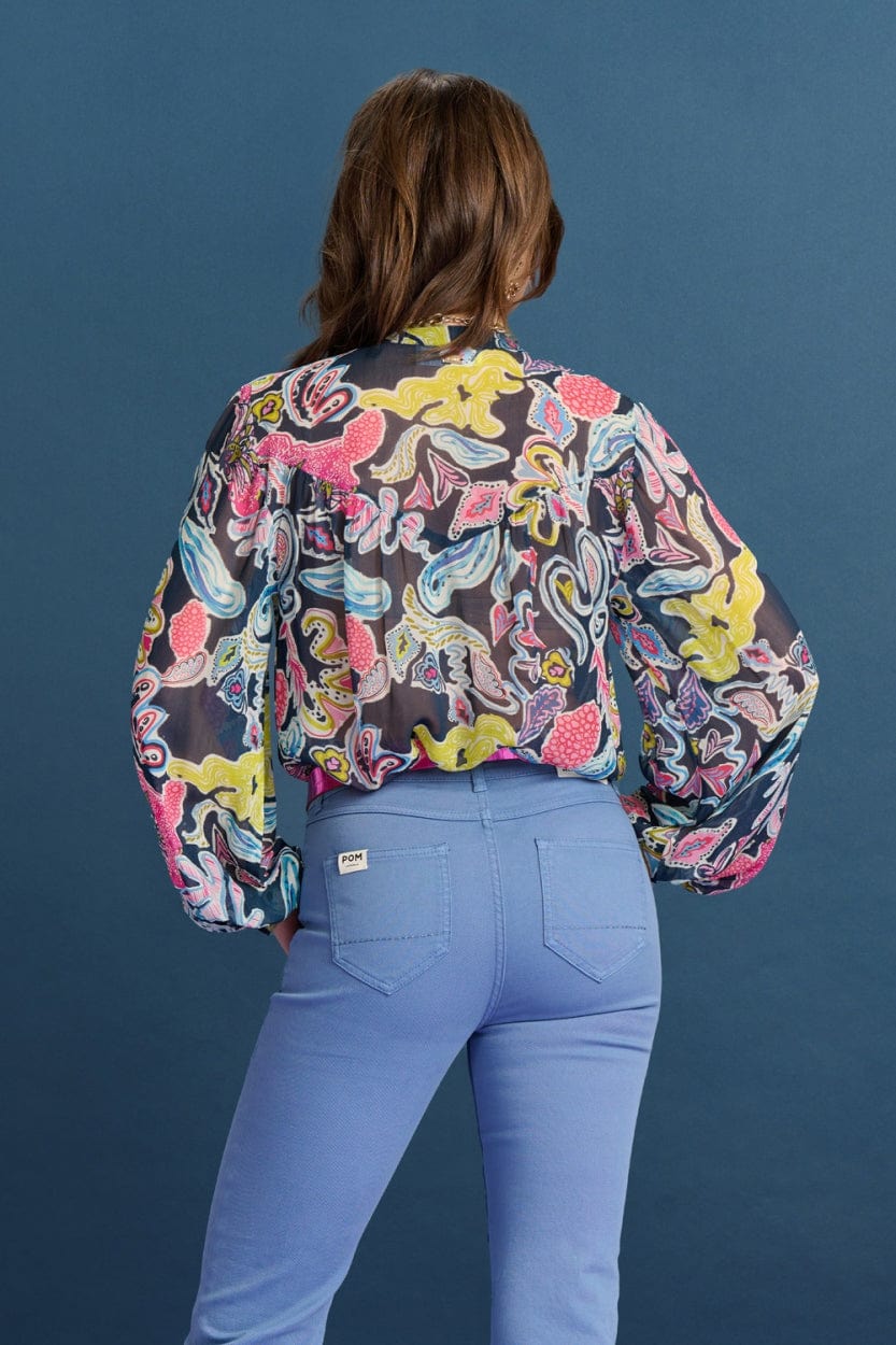 POM Amsterdam Blouses BLOUSE - Full Glow Deep Blue