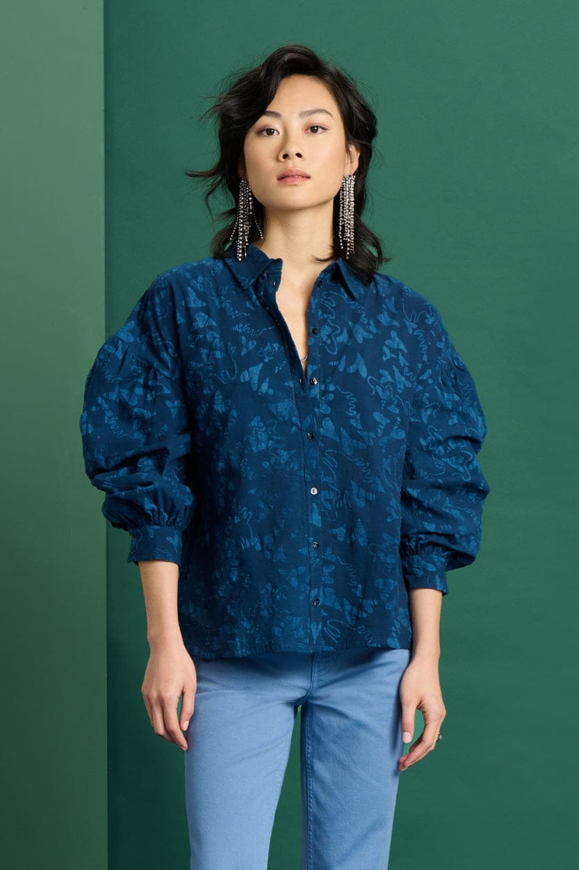 POM Amsterdam Blouses BLOUSE - Love Eternal Blue