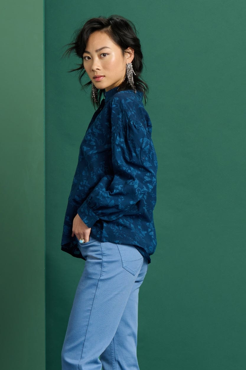 POM Amsterdam Blouses BLOUSE - Love Eternal Blue