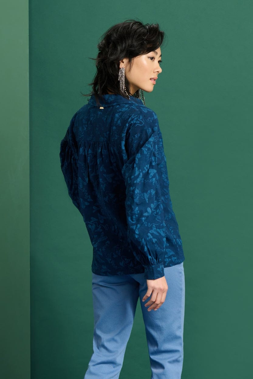 POM Amsterdam Blouses BLOUSE - Love Eternal Blue