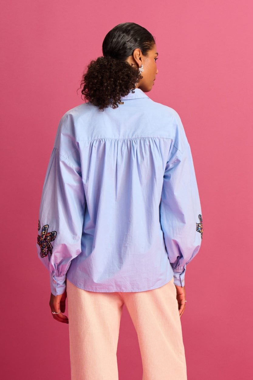 POM Amsterdam Blouses BLOUSE - Maxime Ice Blue