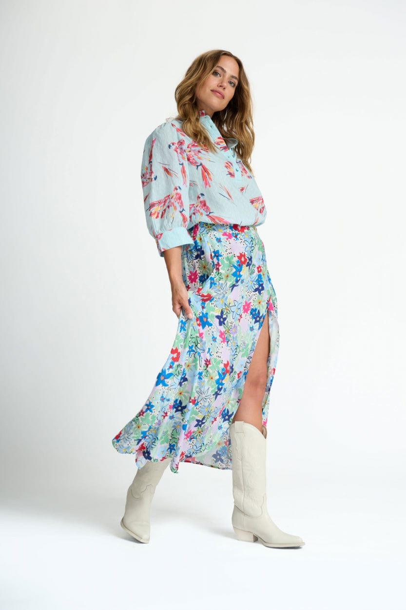 POM Amsterdam Blouses BLOUSE - Mia Parrots Blue