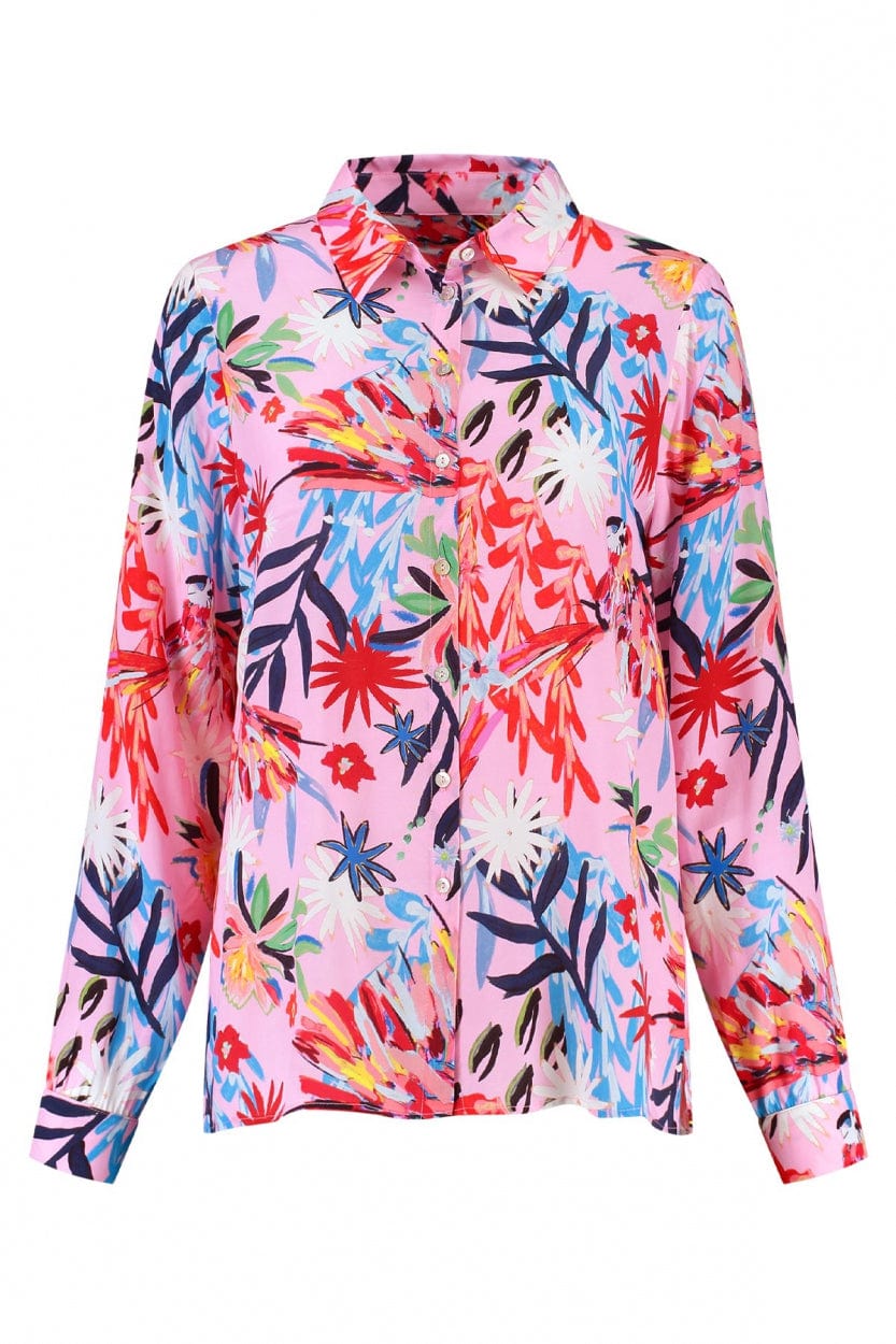 POM Amsterdam Blouses BLOUSE - Mila Botanical Pink
