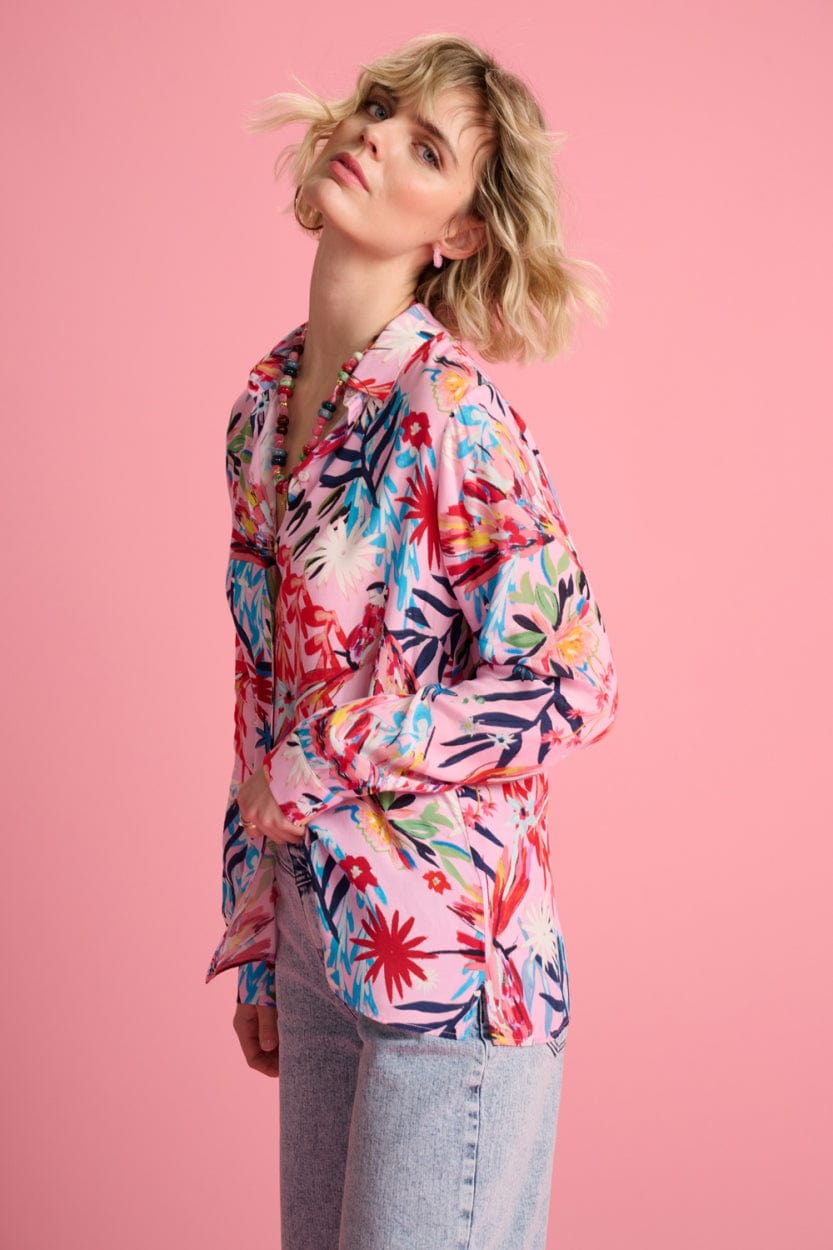 POM Amsterdam Blouses BLOUSE - Mila Botanical Pink