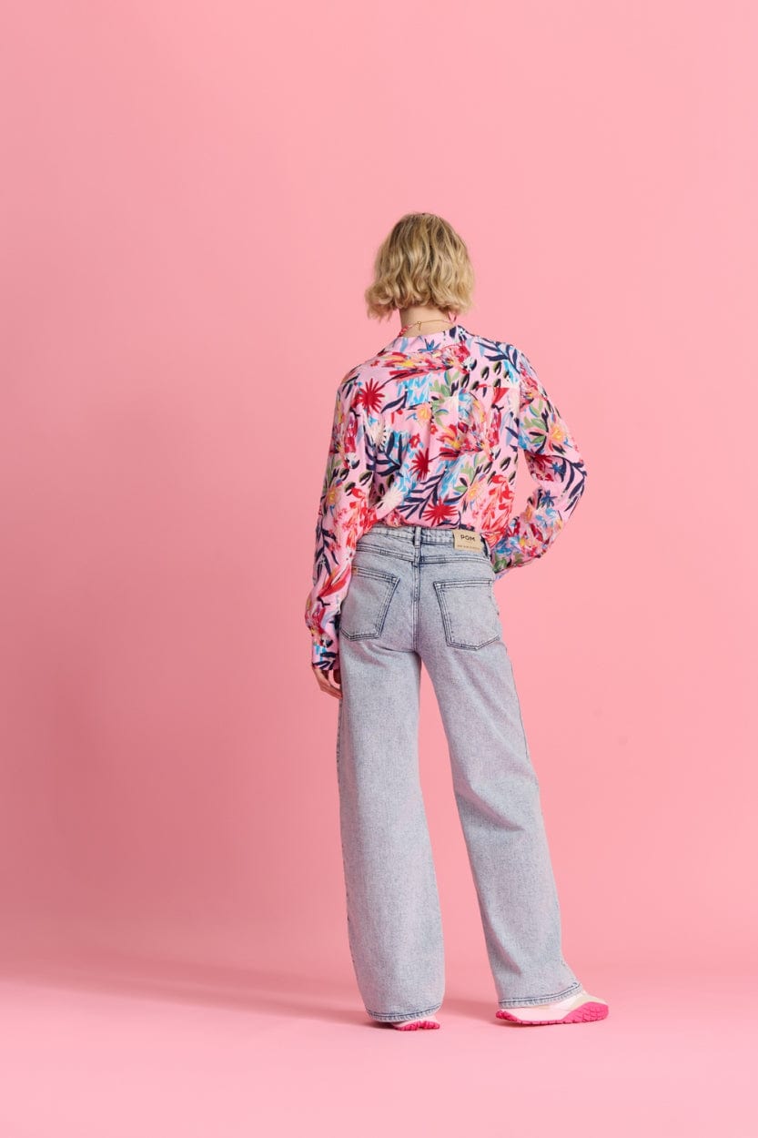 POM Amsterdam Blouses BLOUSE - Mila Botanical Pink