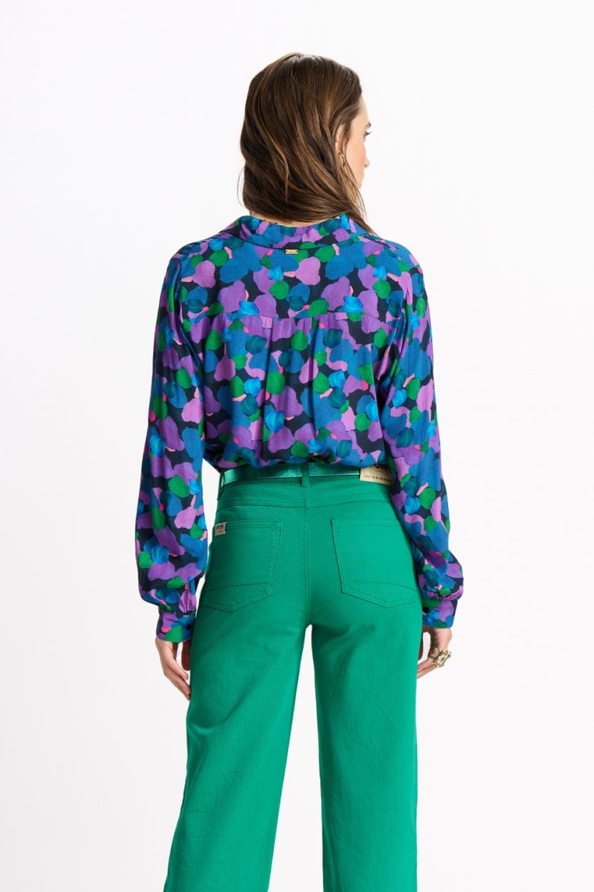 POM Amsterdam Blouses BLOUSE - Mila Brushwork Lilac