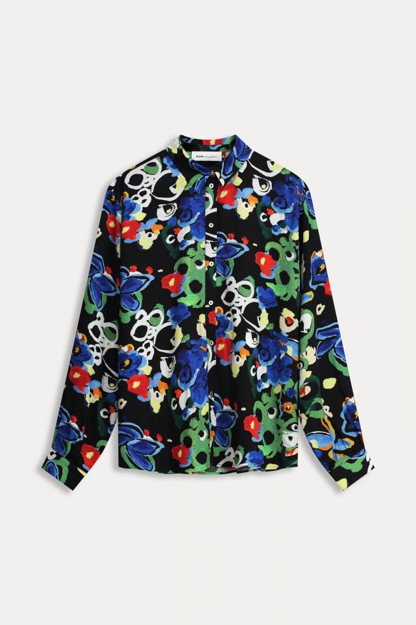 POM Amsterdam Blouses BLOUSE - Milly Flower Glory Multi