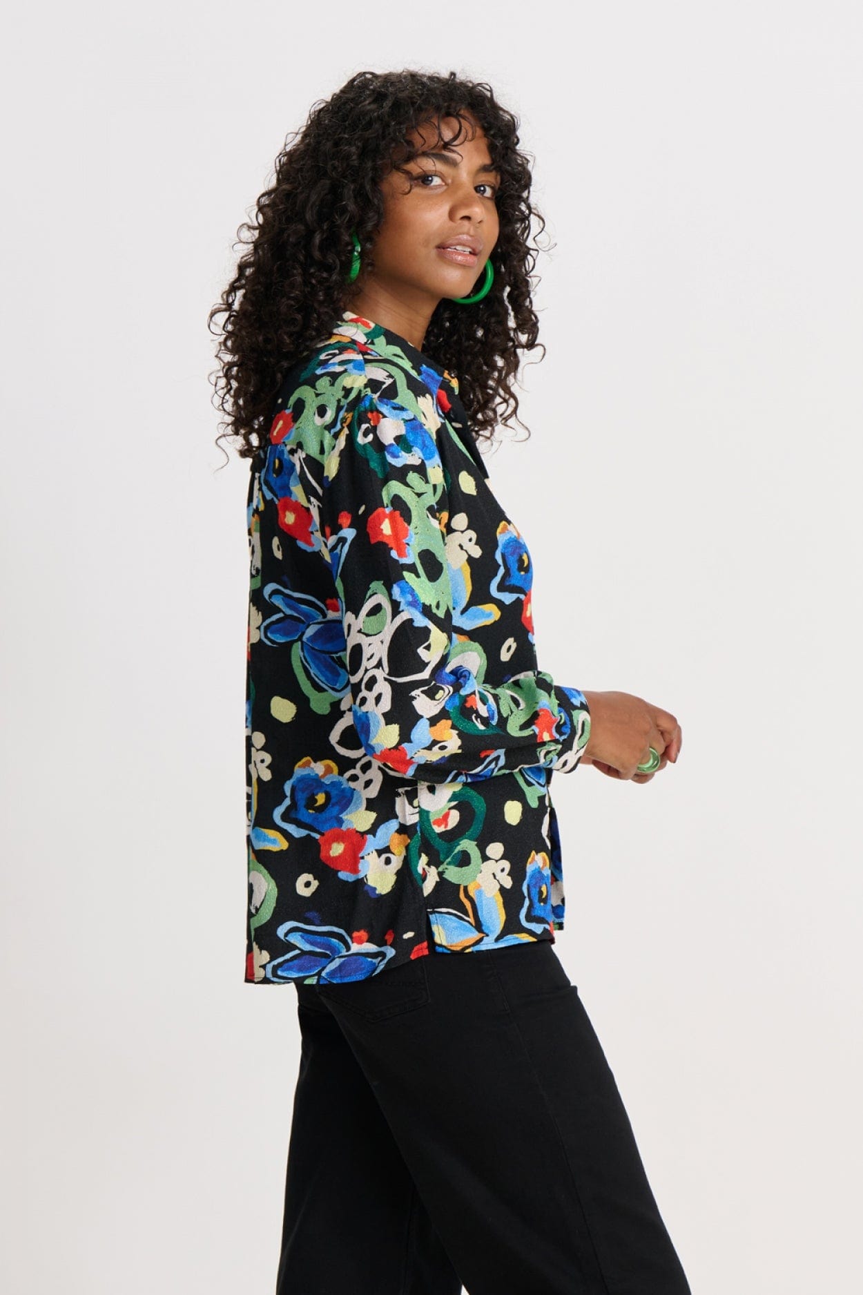 POM Amsterdam Blouses BLOUSE - Milly Flower Glory Multi