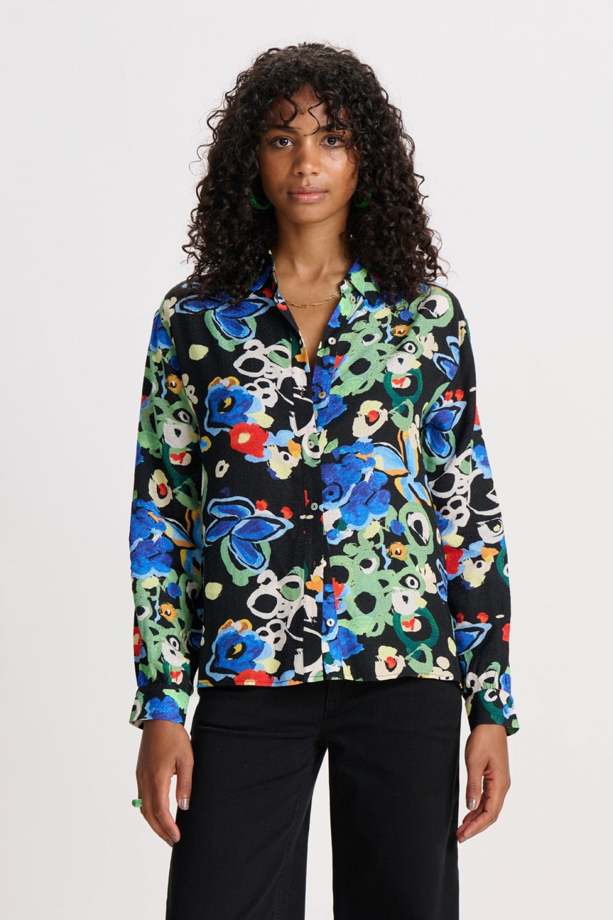 POM Amsterdam Blouses BLOUSE - Milly Flower Glory Multi