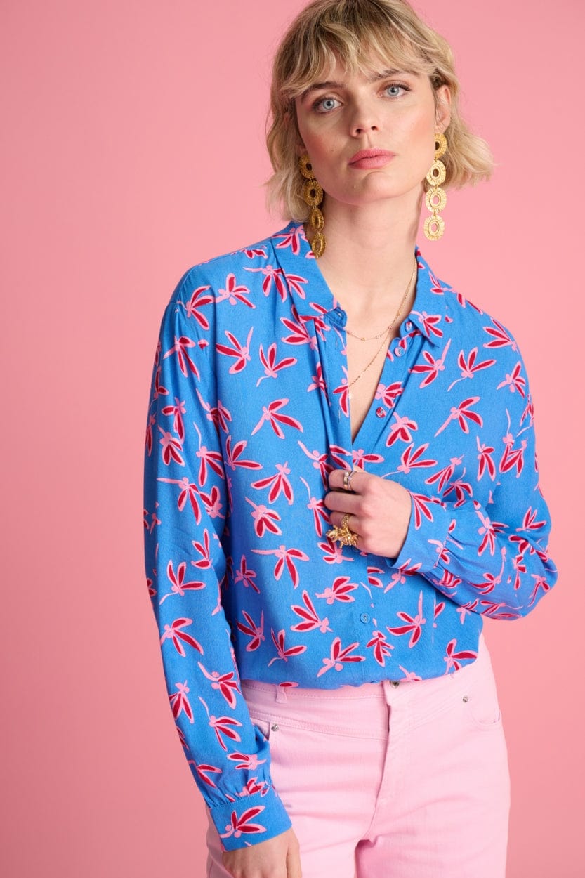 POM Amsterdam Blouses BLOUSE - Milly Fly Away Blue