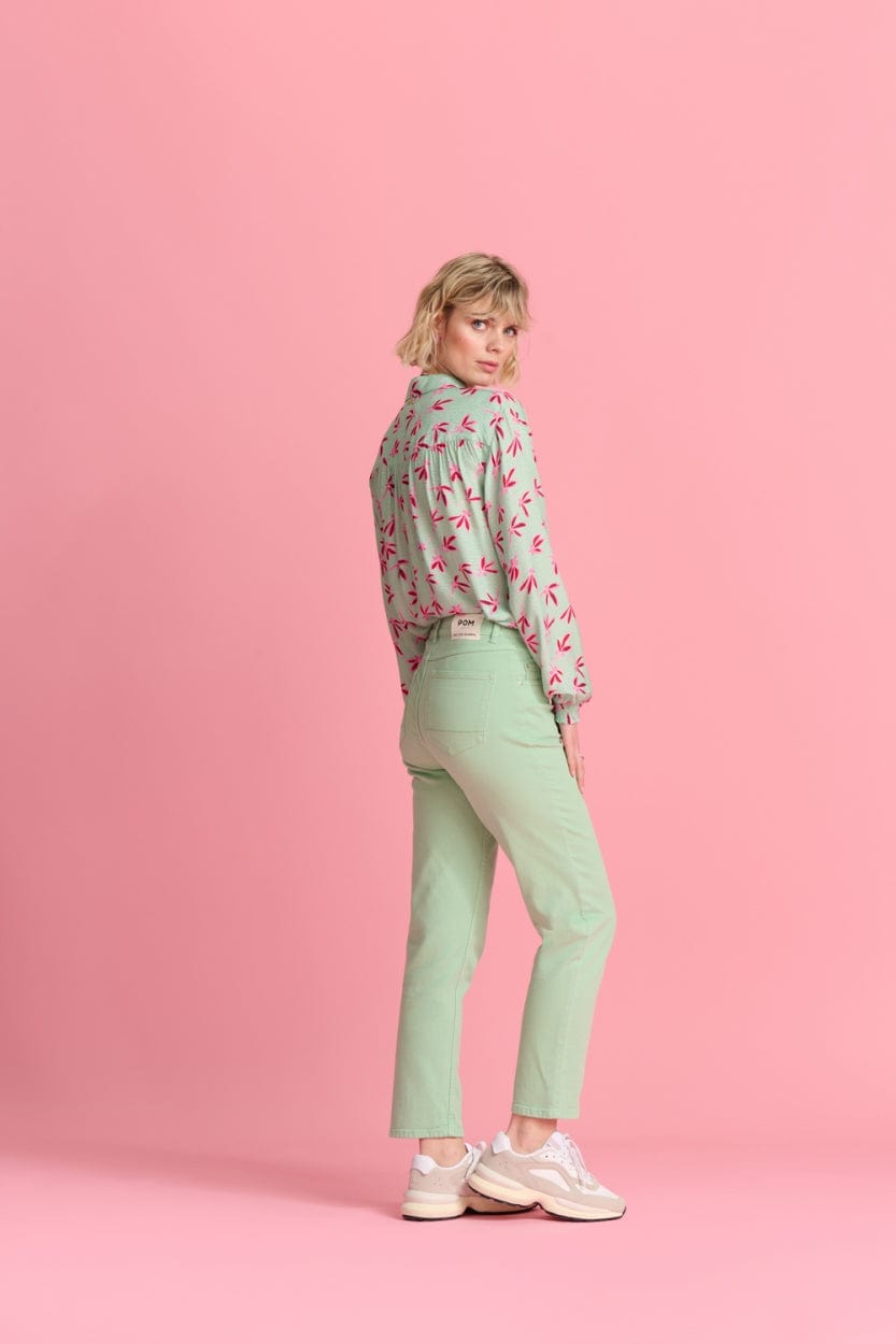 POM Amsterdam Blouses BLOUSE - Milly Fly Away Green