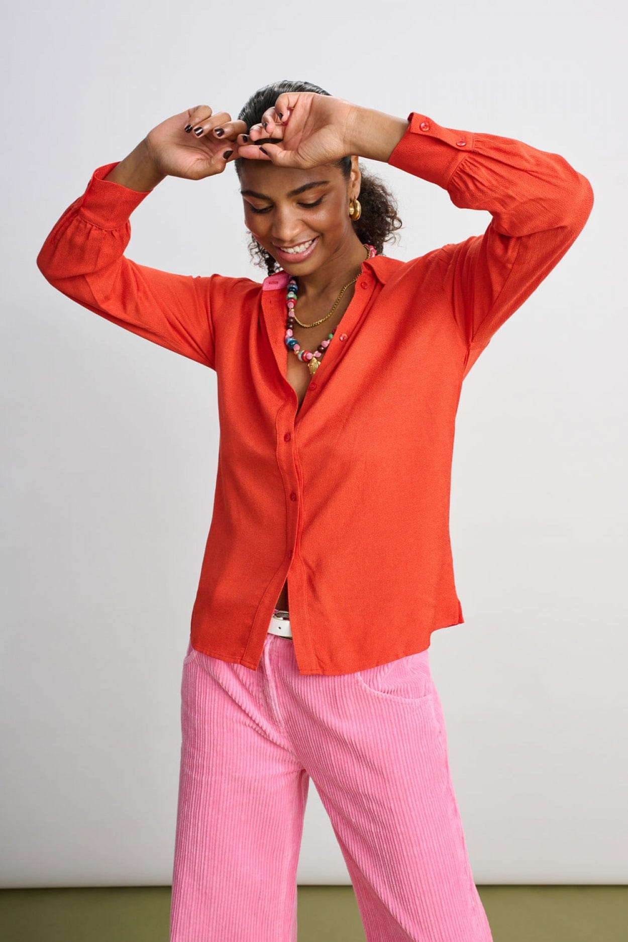 POM Amsterdam Blouses BLOUSE - Milly Phoenix Red