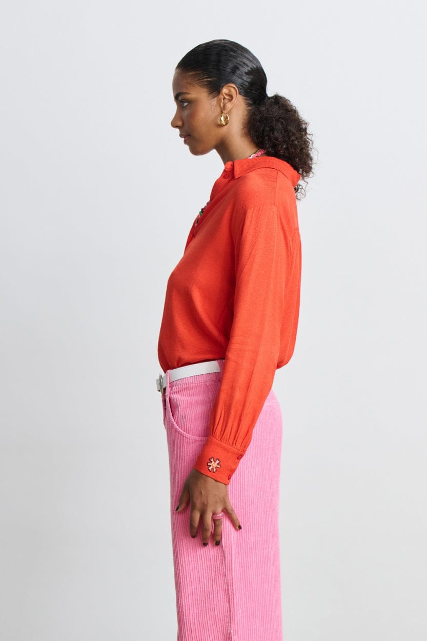 POM Amsterdam Blouses BLOUSE - Milly Phoenix Red
