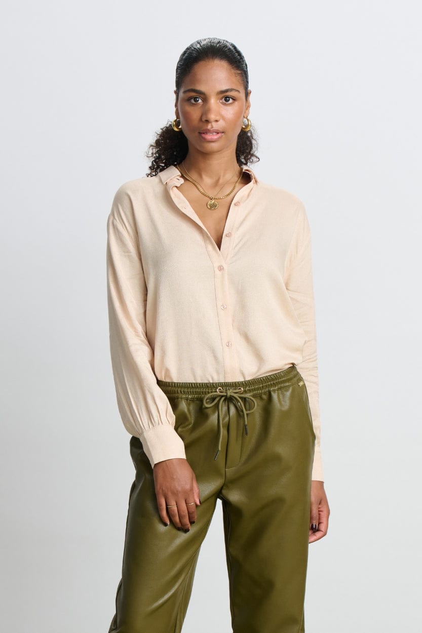 POM Amsterdam Blouses BLOUSE - Milly Smokey Sand