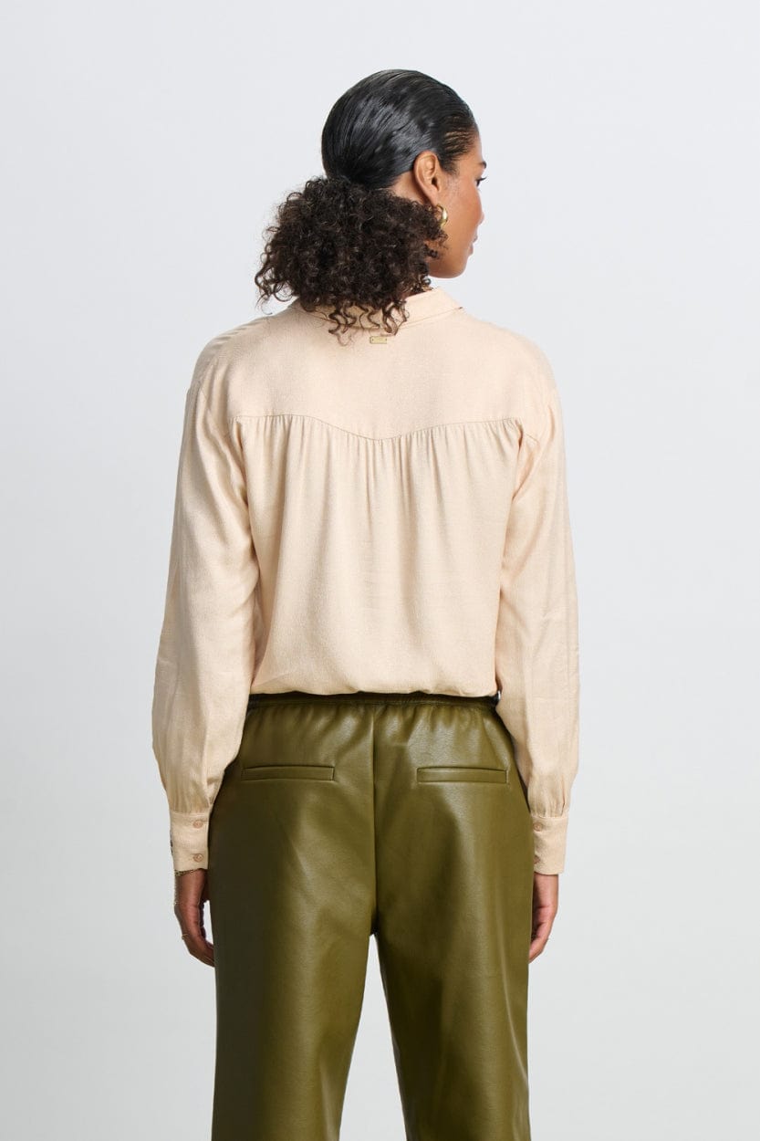 POM Amsterdam Blouses BLOUSE - Milly Smokey Sand