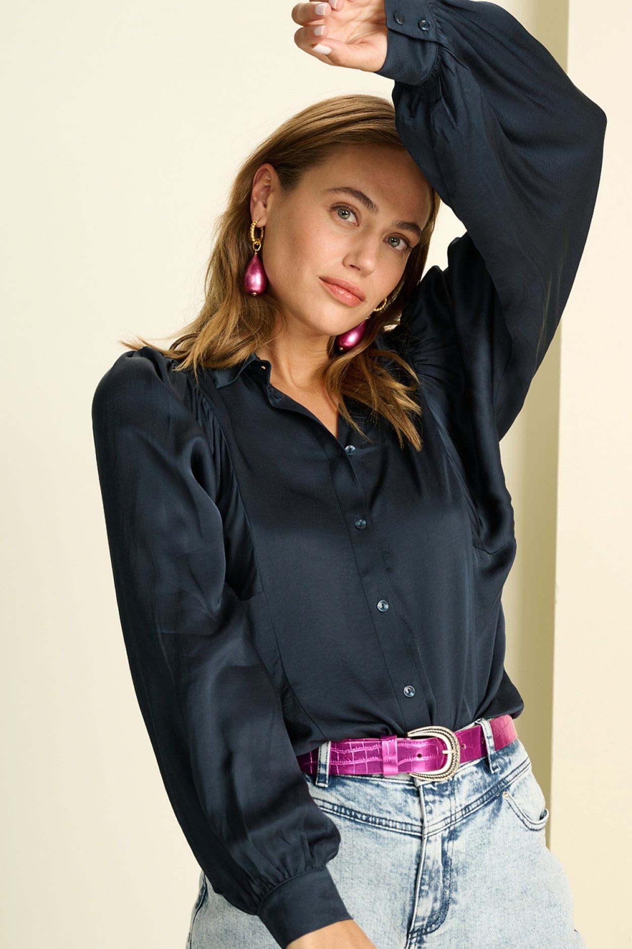 POM Amsterdam Blouses BLOUSE - Ultra Blue
