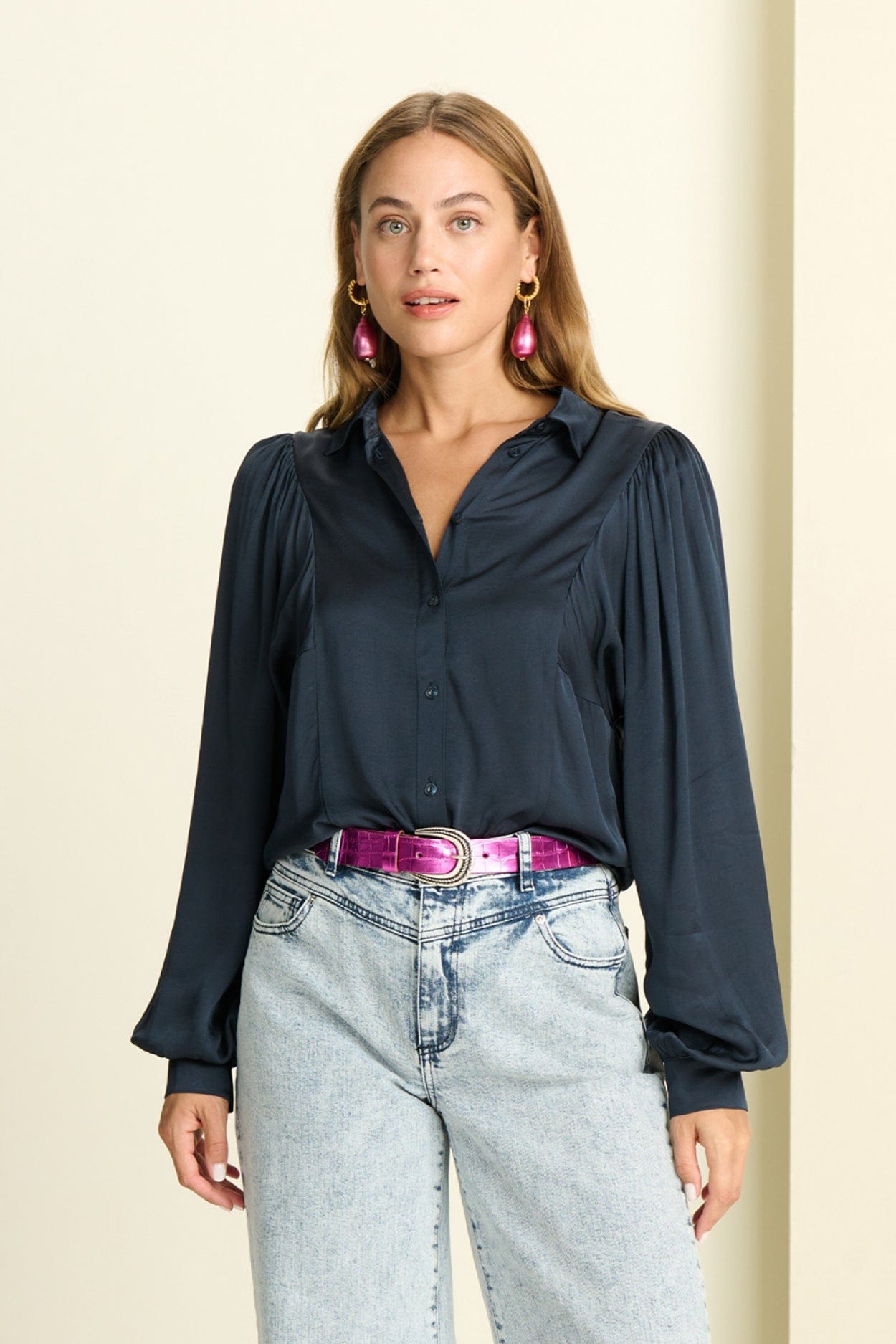 POM Amsterdam Blouses BLOUSE - Ultra Blue