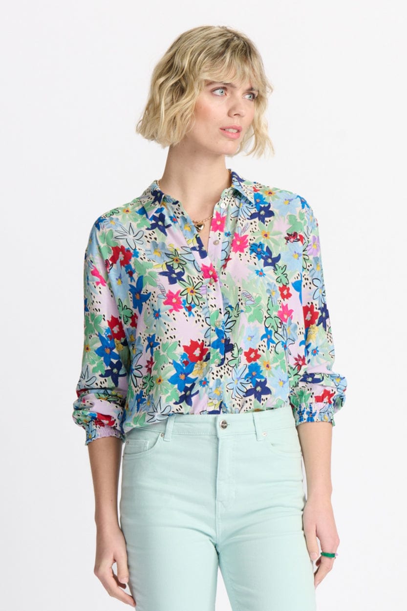 POM Amsterdam Blouses Green / 34 BLOUSE - Milly Blossom