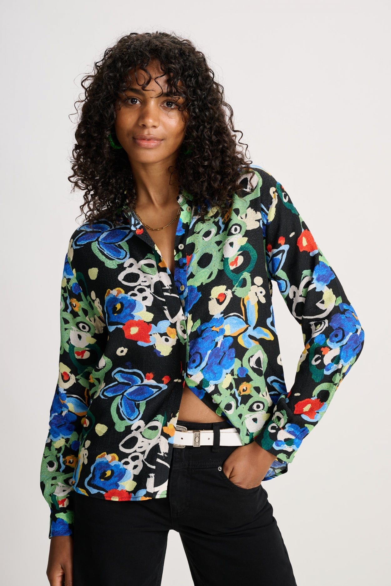 POM Amsterdam Blouses Multi colour / 34 BLOUSE - Milly Flower Glory Multi