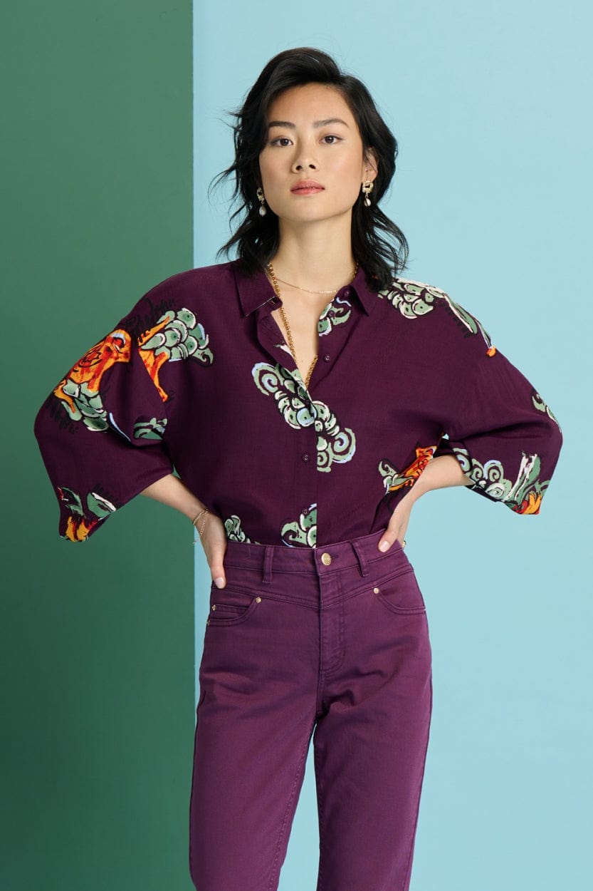 POM Amsterdam Blouses Purple / 34 BLOUSE - Pride Winterbloom