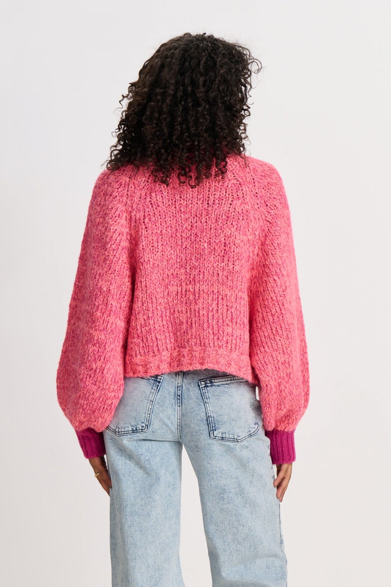 POM Amsterdam Cardigans CARDIGAN - Fiery Pink Melange
