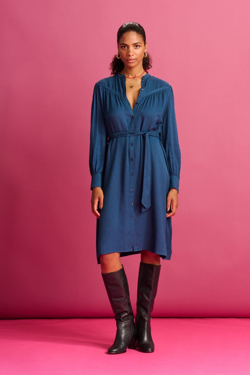 POM Amsterdam Dresses Blue / 34 ROBE - Eternal Blue