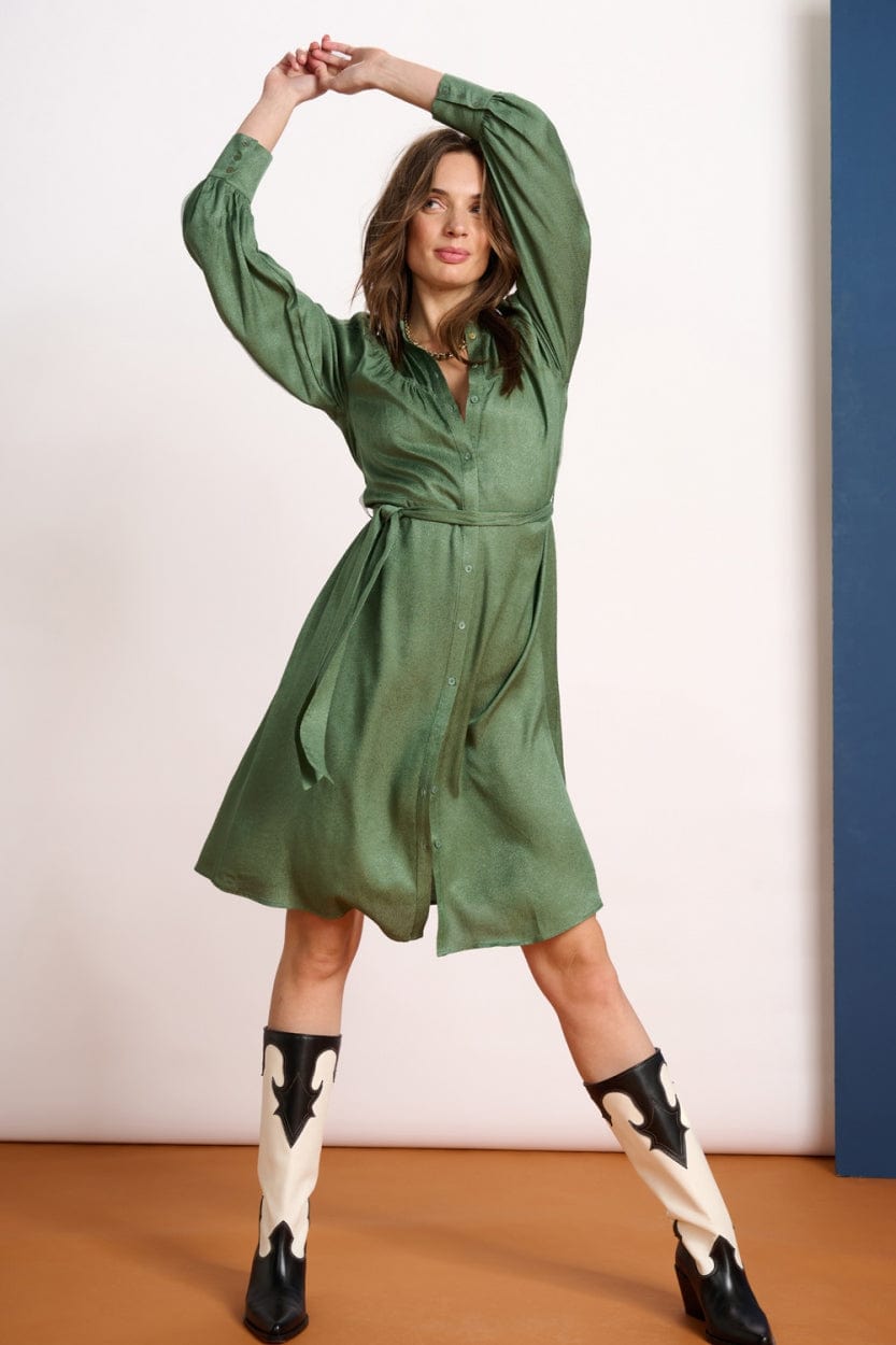 POM Amsterdam Dresses Green / 34 ROBE - Mythical Green
