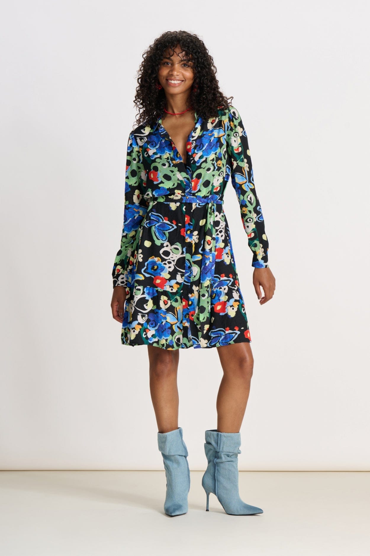 POM Amsterdam Dresses Multi colour / 34 ROBE - Flower Glory Multi