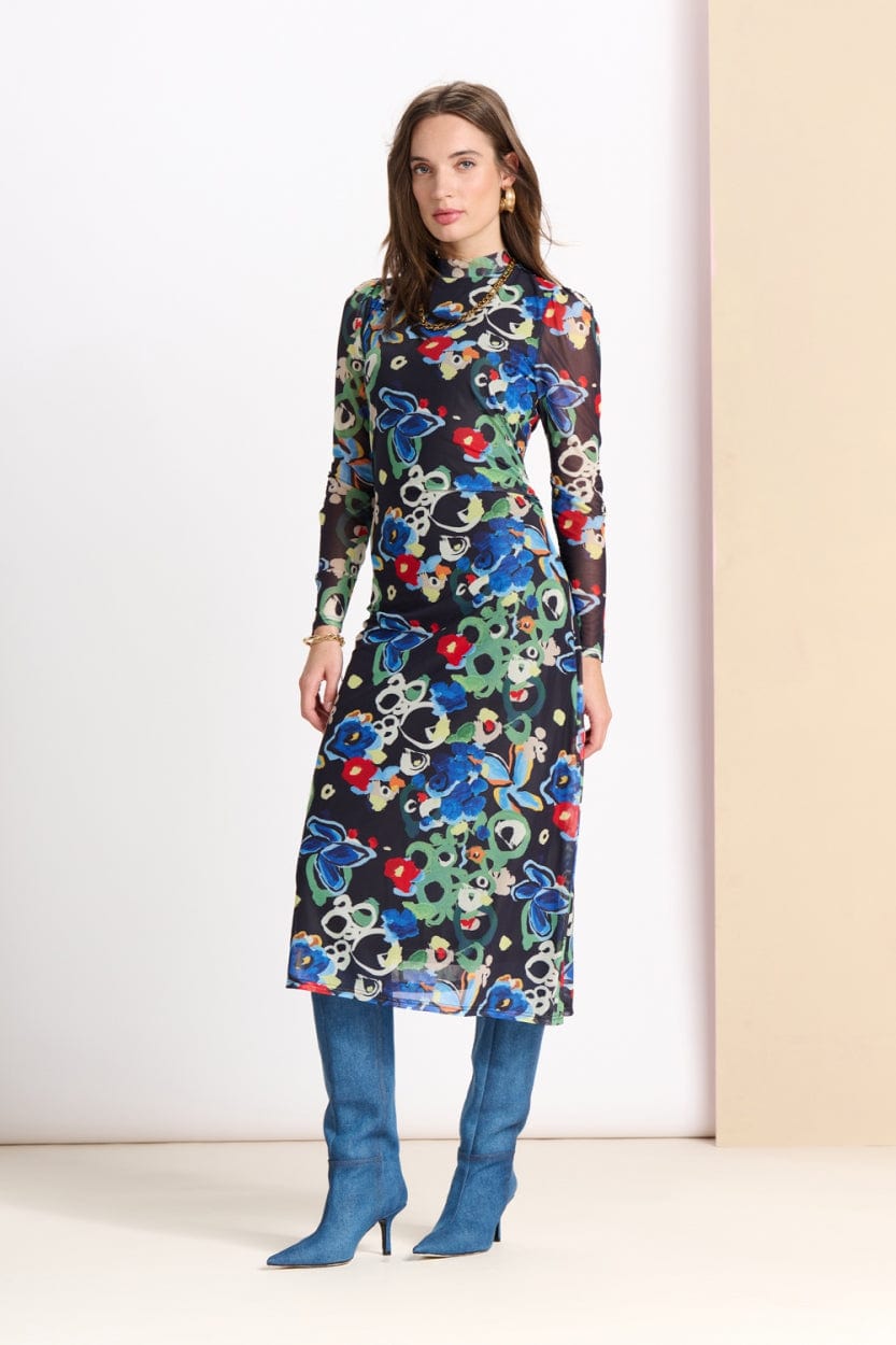 POM Amsterdam Dresses Multi colour / 34 ROBE - Flower Glory Multi Slim