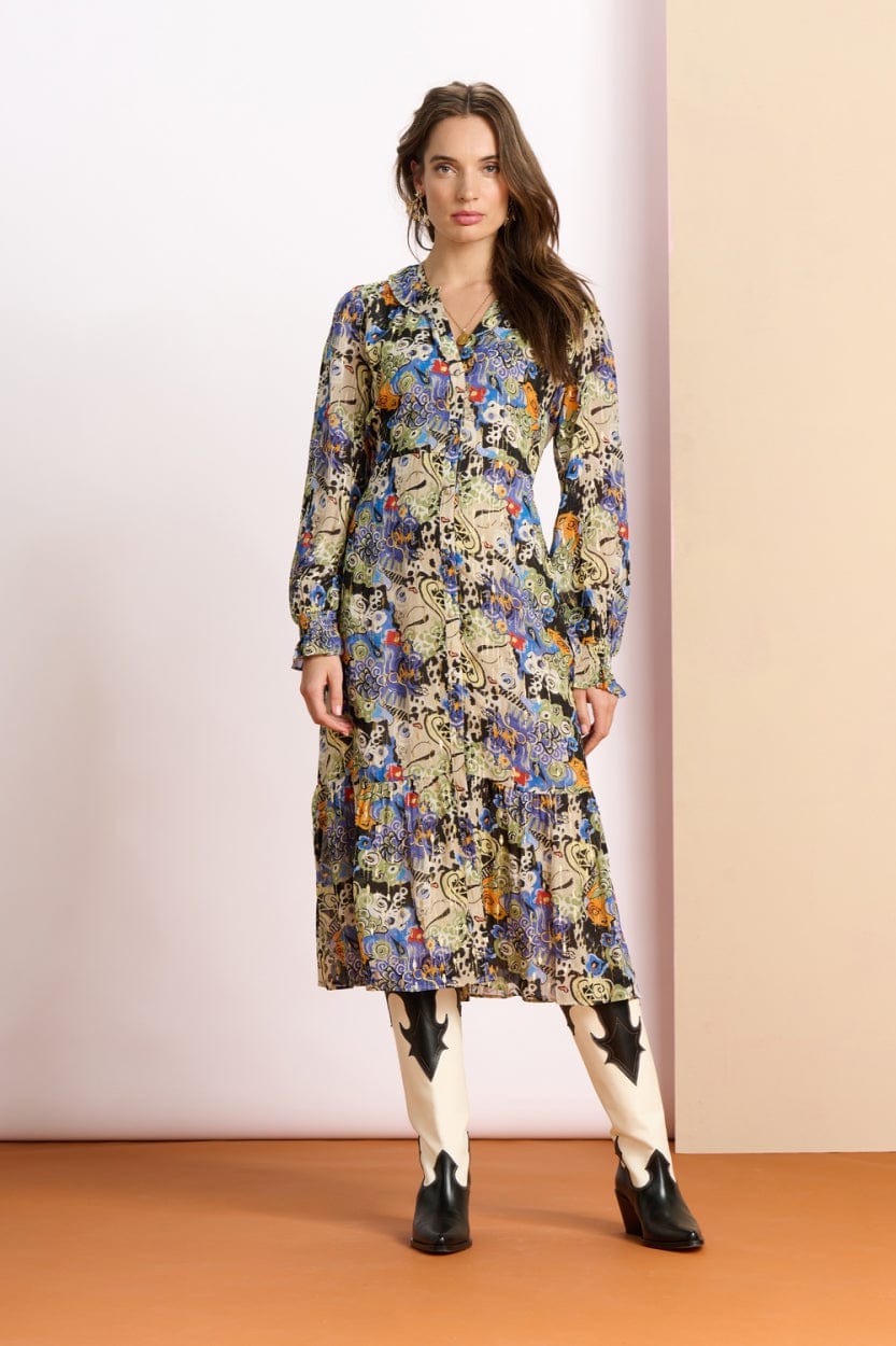POM Amsterdam Dresses Multi colour / 34 ROBE - Gleaming Glory