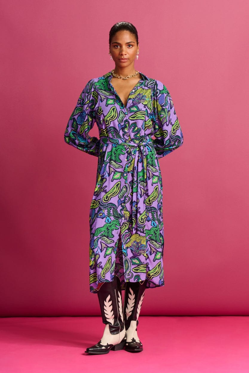 POM Amsterdam Dresses Purple / 34 ROBE - Full Glow Lilac
