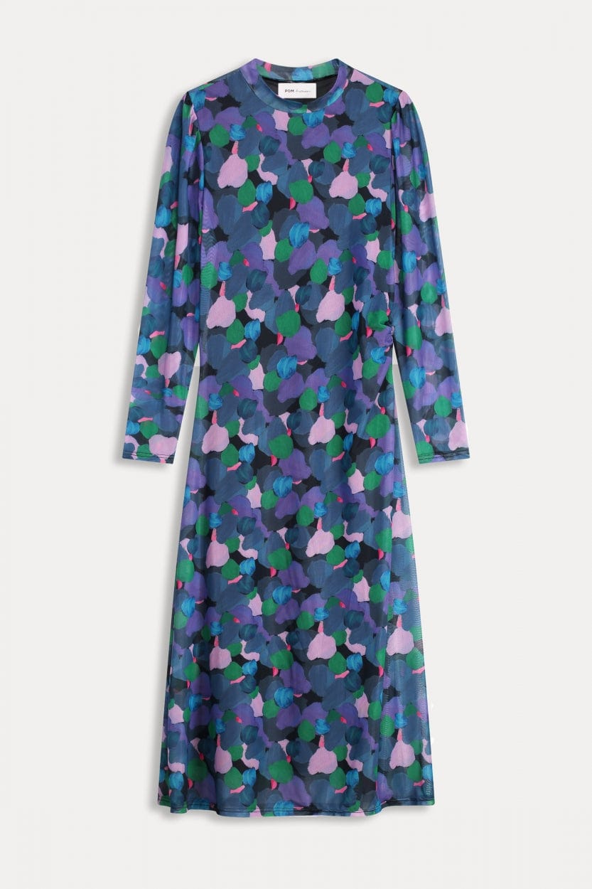 POM Amsterdam Dresses ROBE - Brushwork Lilac Slim