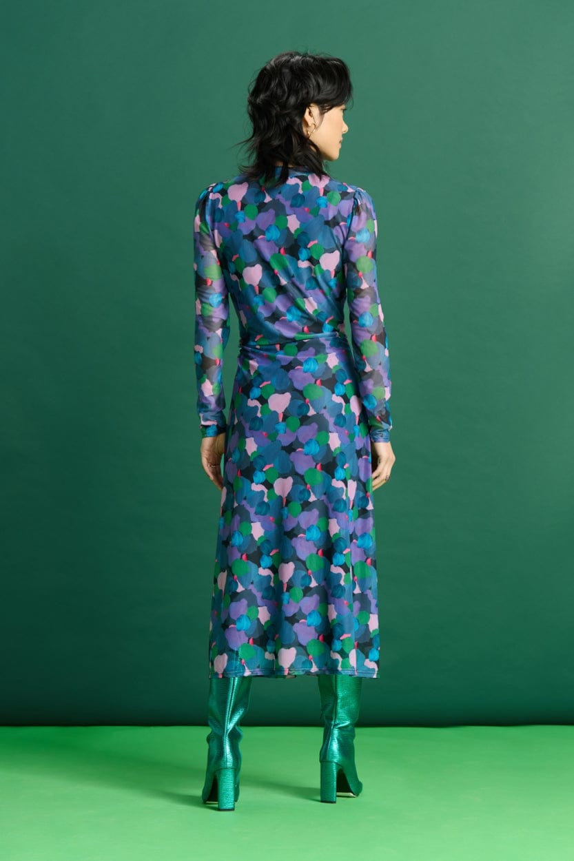 POM Amsterdam Dresses ROBE - Brushwork Lilac Slim