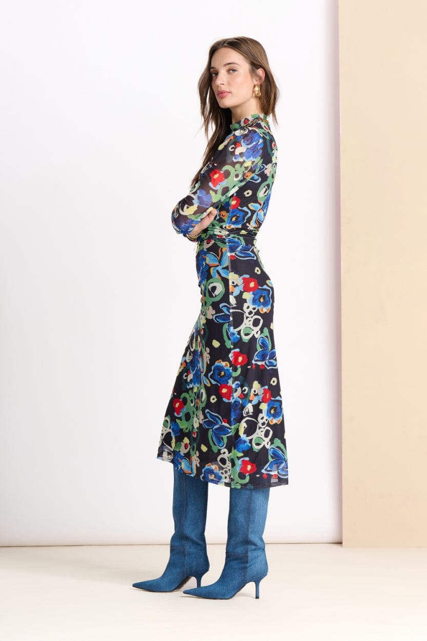 POM Amsterdam Dresses ROBE - Flower Glory Multi Slim