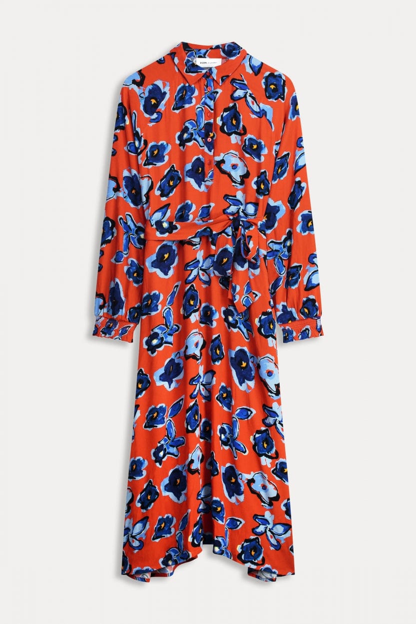 POM Amsterdam Dresses ROBE - Flower Glory Red