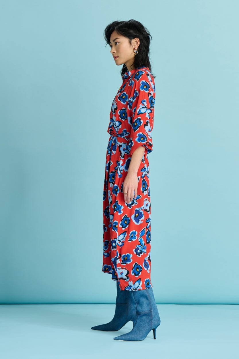 POM Amsterdam Dresses ROBE - Flower Glory Red