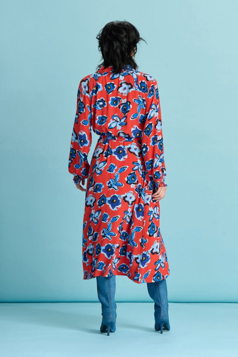 POM Amsterdam Dresses ROBE - Flower Glory Red