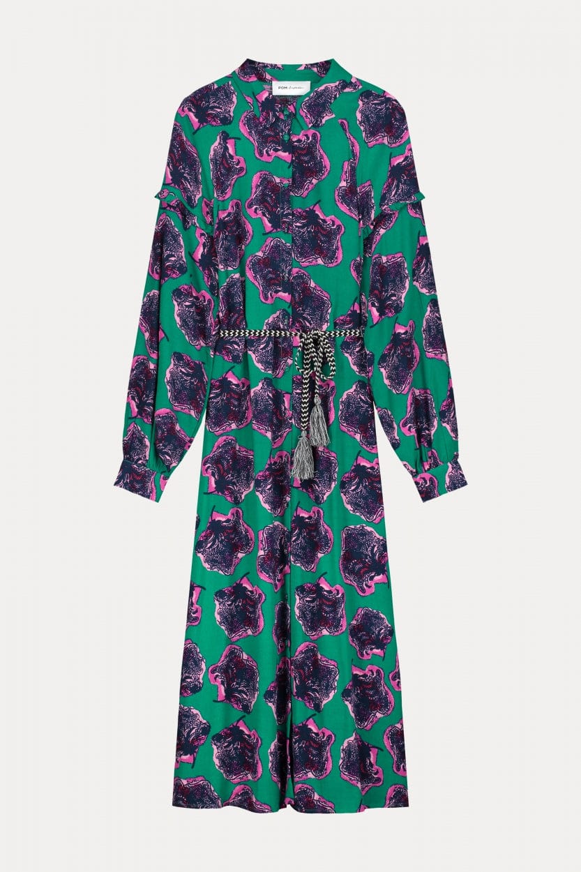 POM Amsterdam Dresses ROBE - Flower Pop Pink