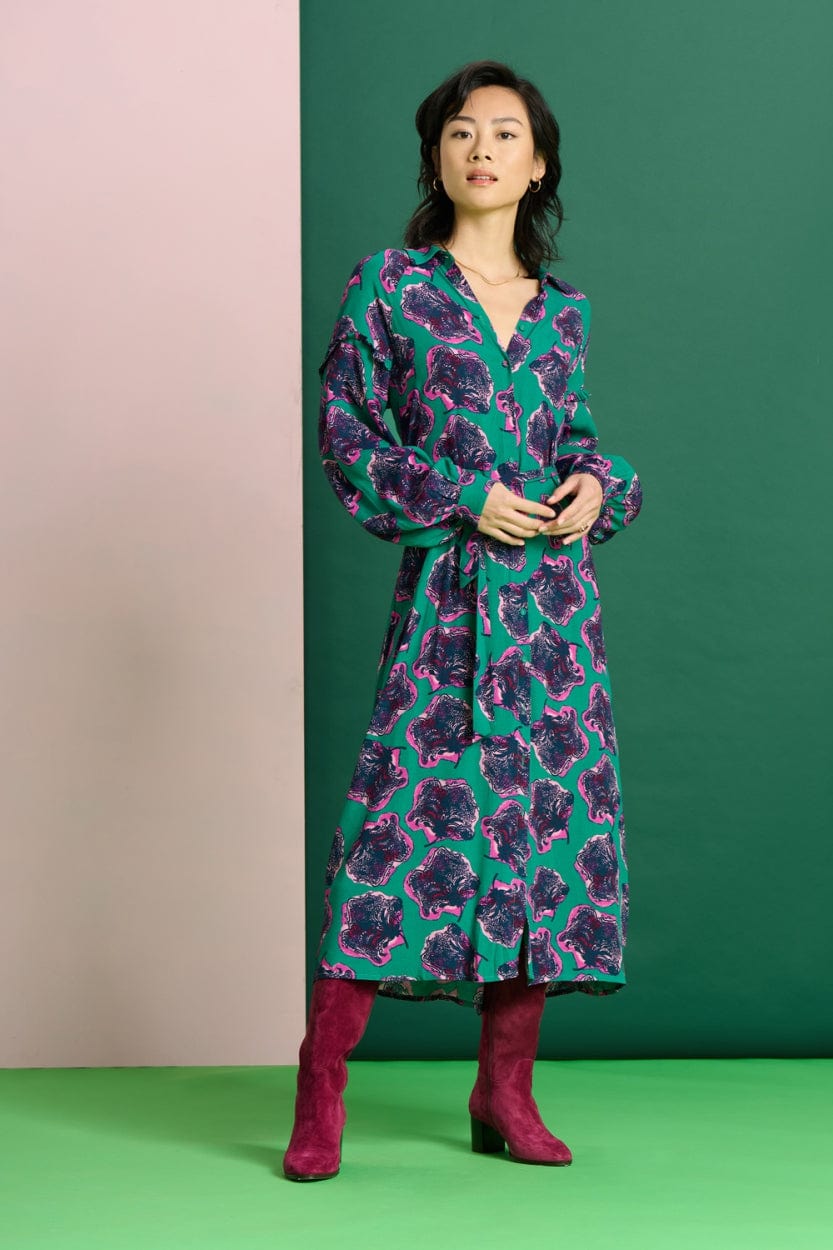 POM Amsterdam Dresses ROBE - Flower Pop Pink