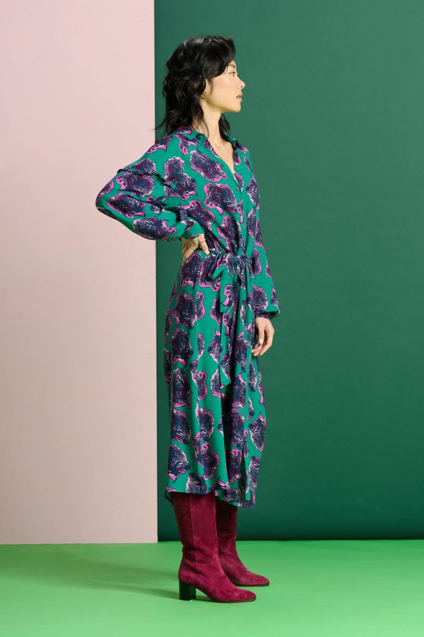 POM Amsterdam Dresses ROBE - Flower Pop Pink