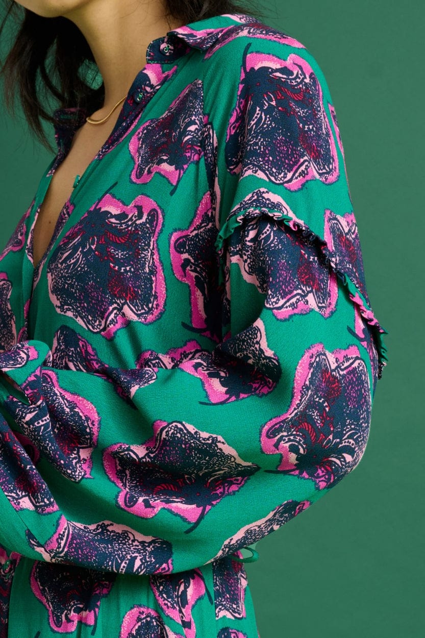 POM Amsterdam Dresses ROBE - Flower Pop Pink
